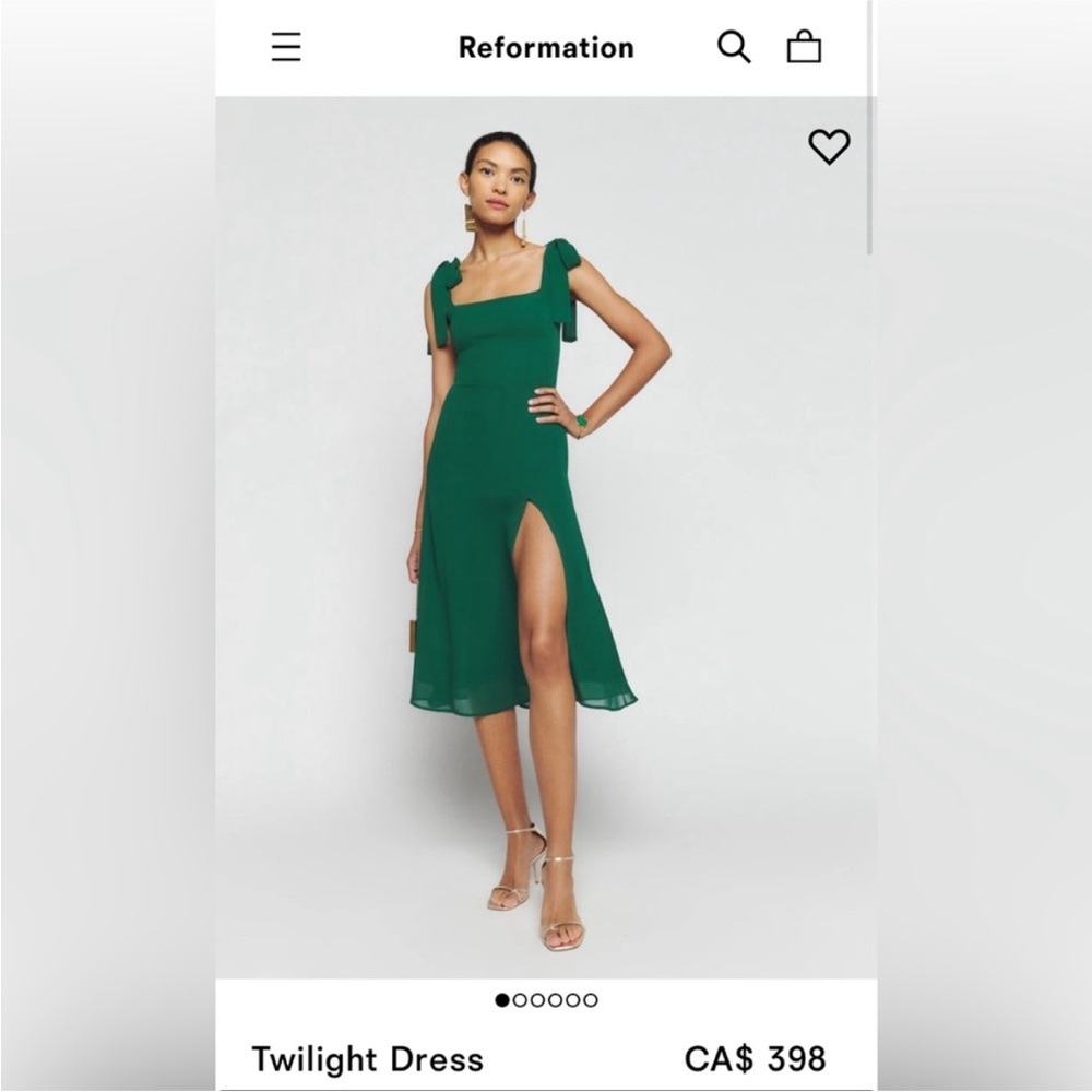 Reformation Green Midi Dress (10) ✨